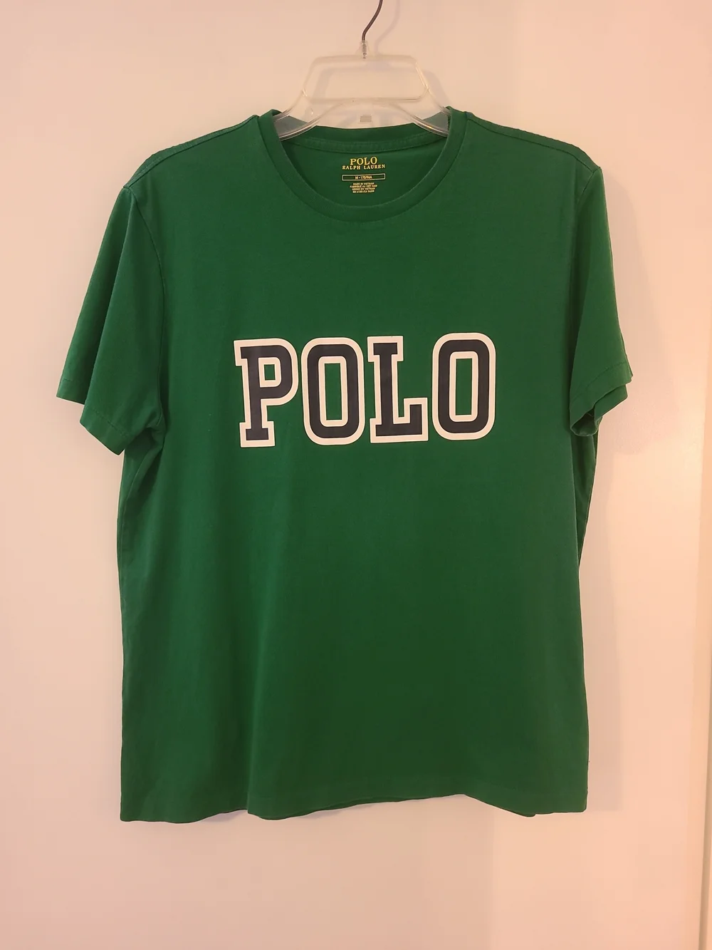 Polo Ralph Lauren Mens Classic Fit Logo Tee Forest Green Varsity Spellout